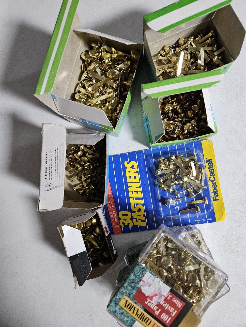 Brass Prong Fasteners, Variety Of Sizes, Great For Craft Projects!